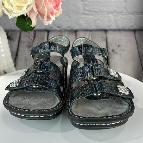 ALEGRIA 🦋 KLEO GLIMMER GLAM Iridescent Diamond Buckles Adjustable Sandals - Picture 6 of 17